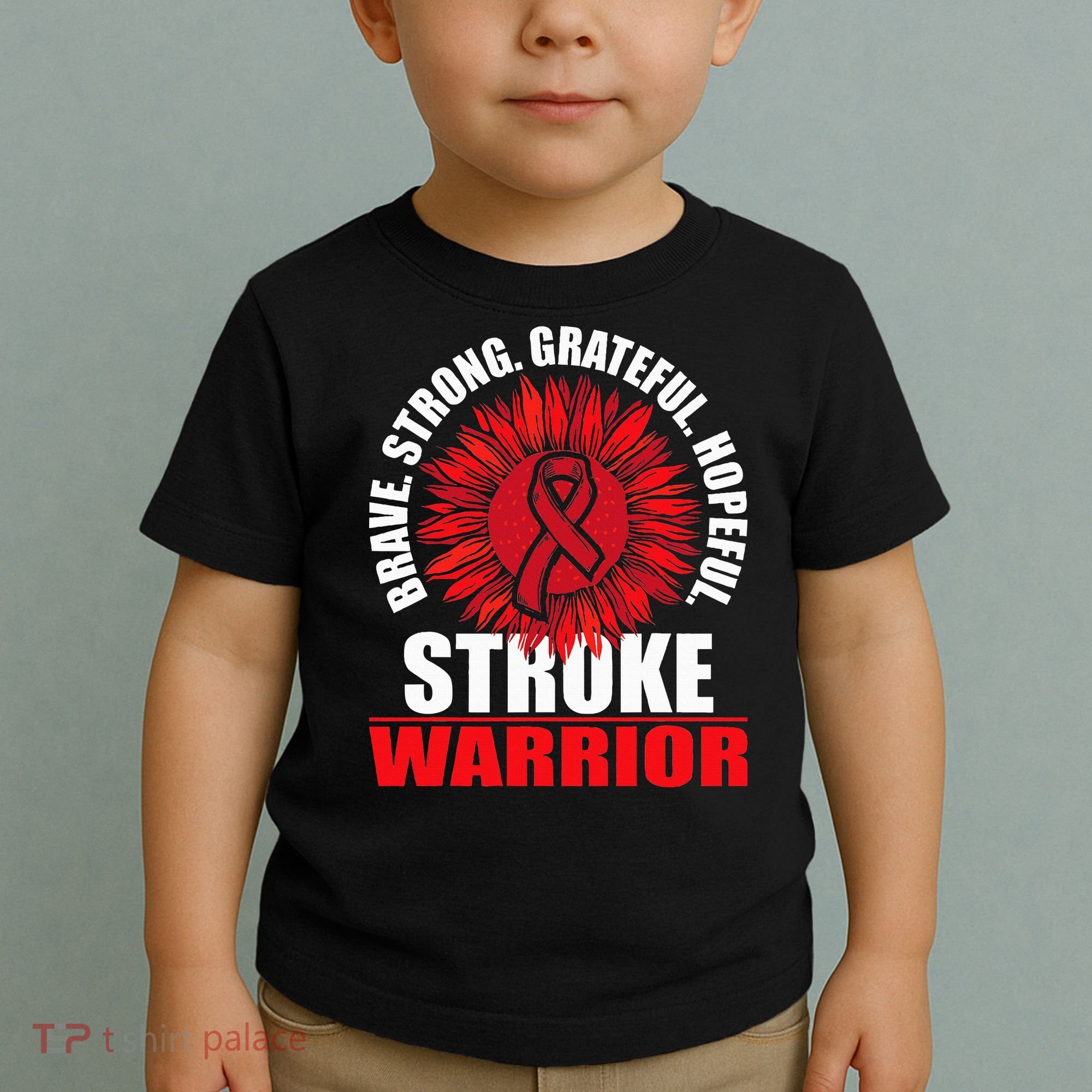 Stroke Warrior  Stroke Survivor Red Awareness Ribbon Toddler T-Shirt