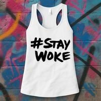 Stay Woke Shirt Stay Woke Women's Tank Top thumb 3