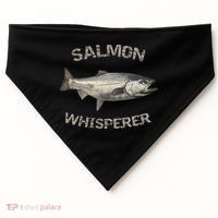 Salmon Whisperer Salmon Fishing USA-Made Doggie Bandana thumb 0