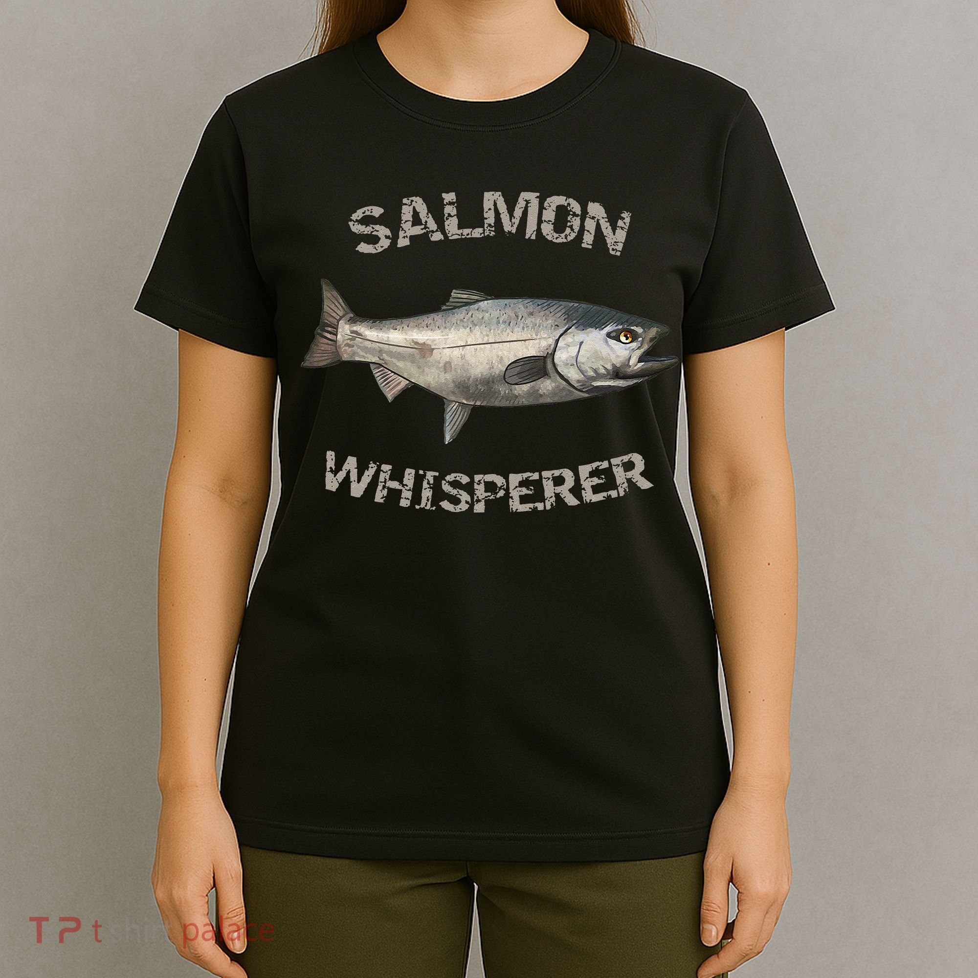 Salmon Whisperer Salmon Fishing T-Shirt