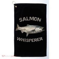 Salmon Whisperer Salmon Fishing Golf Towel thumb 0