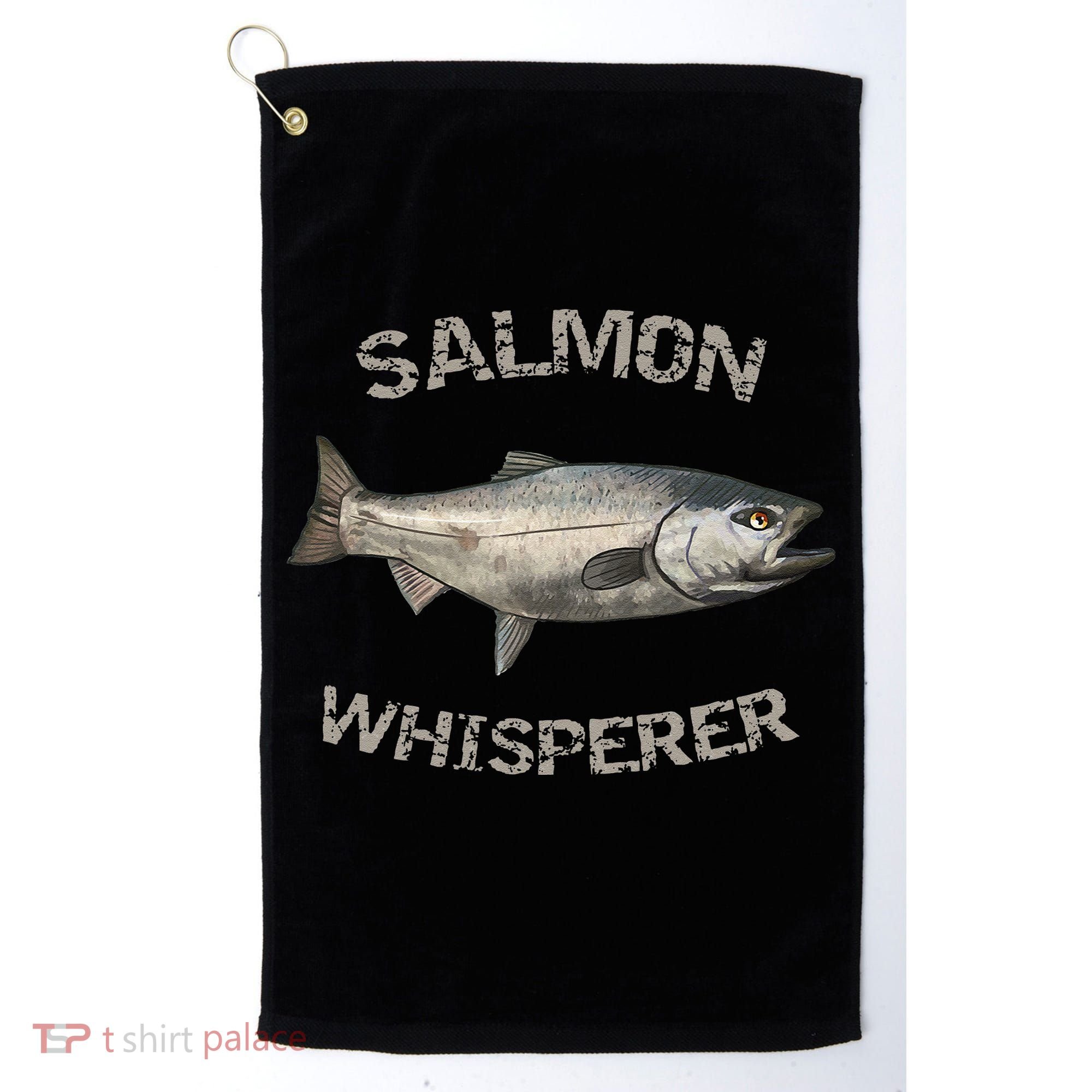 Salmon Whisperer Salmon Fishing Golf Towel