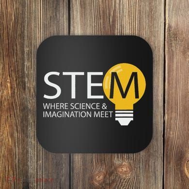 Stem Where Science & Imagination Meet Funny Design Coaster
