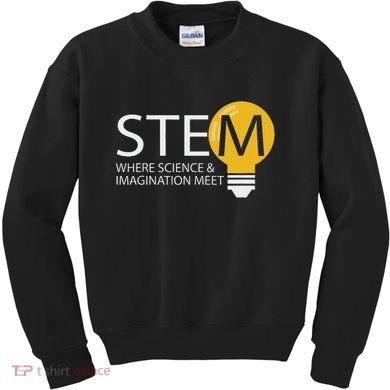 Stem Where Science & Imagination Meet Funny Design Kids Sweatshirt