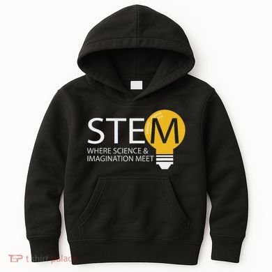 Stem Where Science & Imagination Meet Funny Design Kids Hoodie