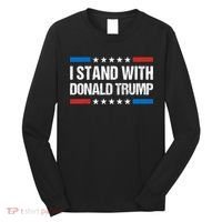 Stand With Trump Support Our President Donald Trump, Trump Indicted Long Sleeve Shirt thumb 0