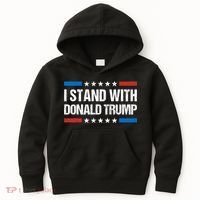 Stand With Trump Support Our President Donald Trump, Trump Indicted Kids Hoodie thumb 0