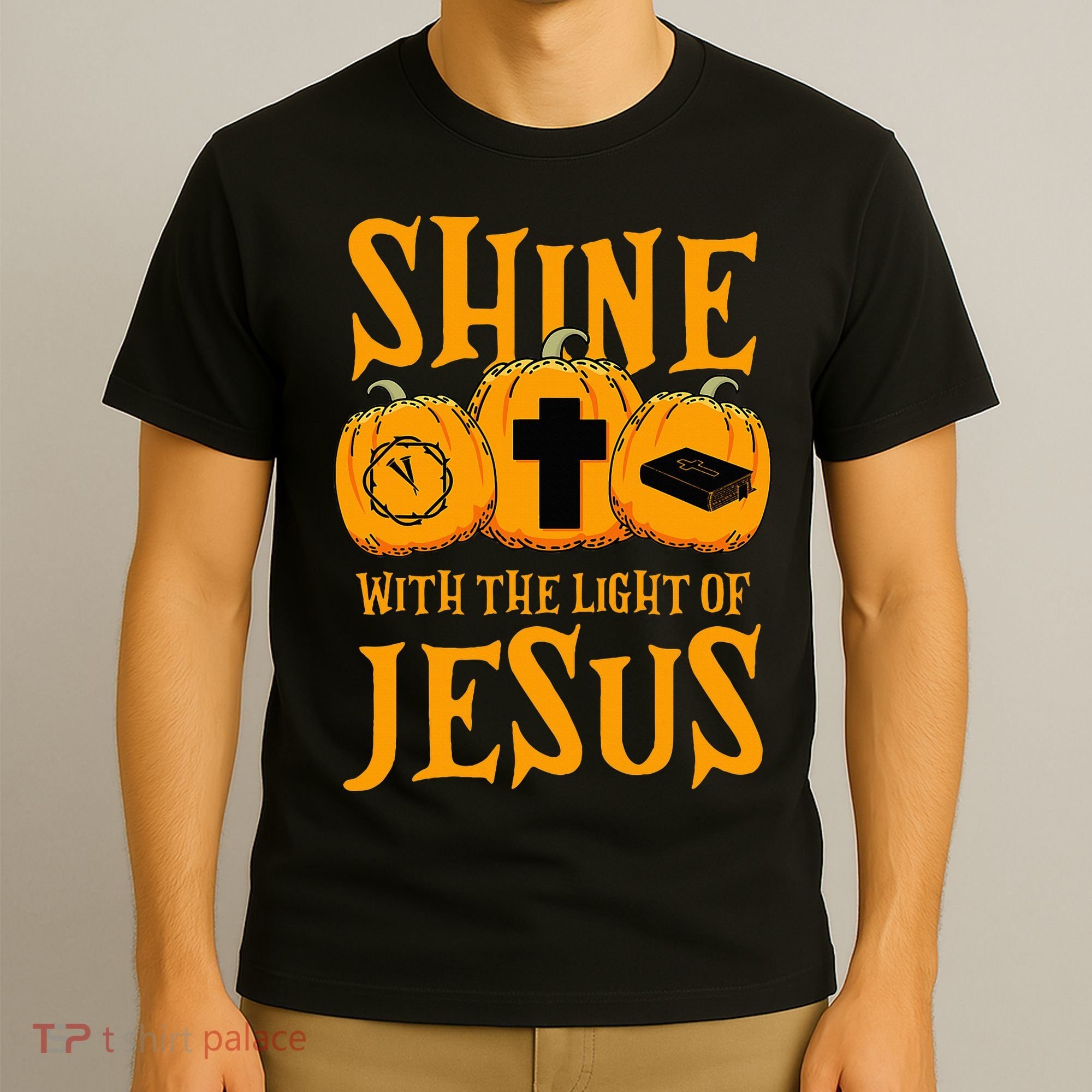 Shine With The Light Of Jesus Halloween Costume Christian T-Shirt
