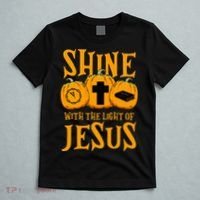 Shine With The Light Of Jesus Halloween Costume Christian T-Shirt thumb 5