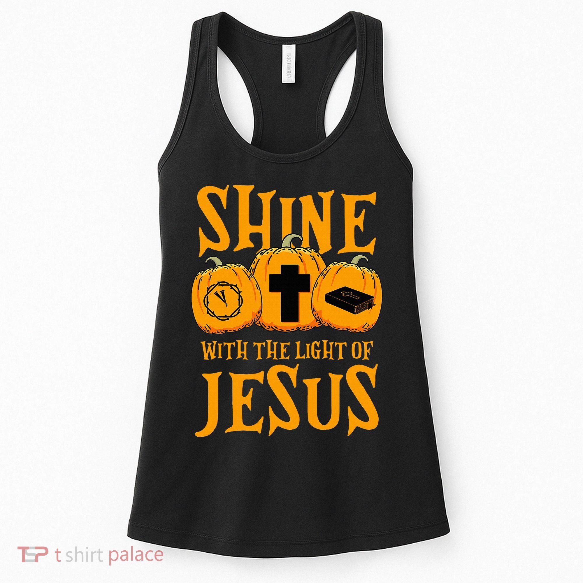 Shine With The Light Of Jesus Halloween Costume Christian Women's Tank Top