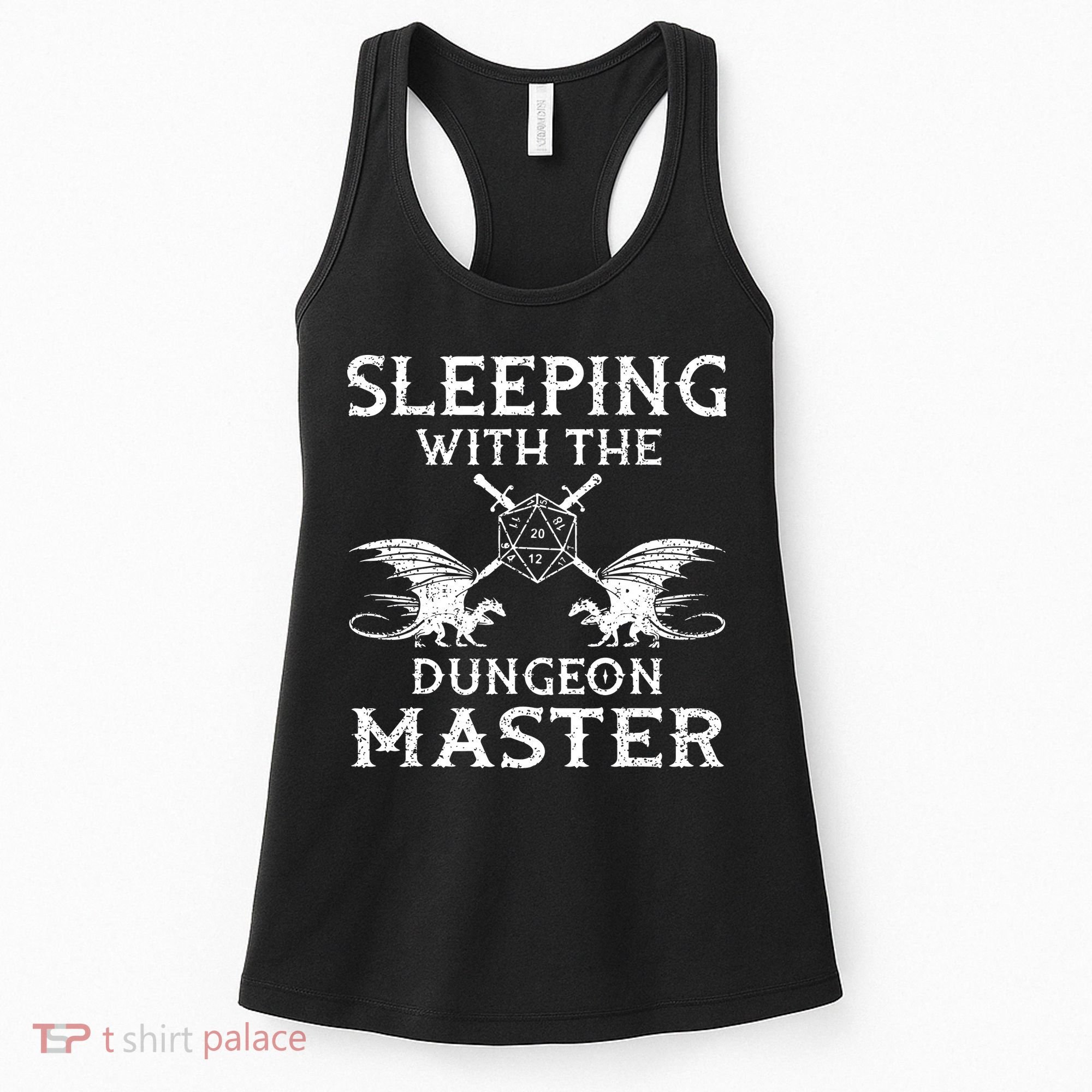Sleeping With The Dungeon Dragons Master Funny Gamer RPG Women's Tank Top