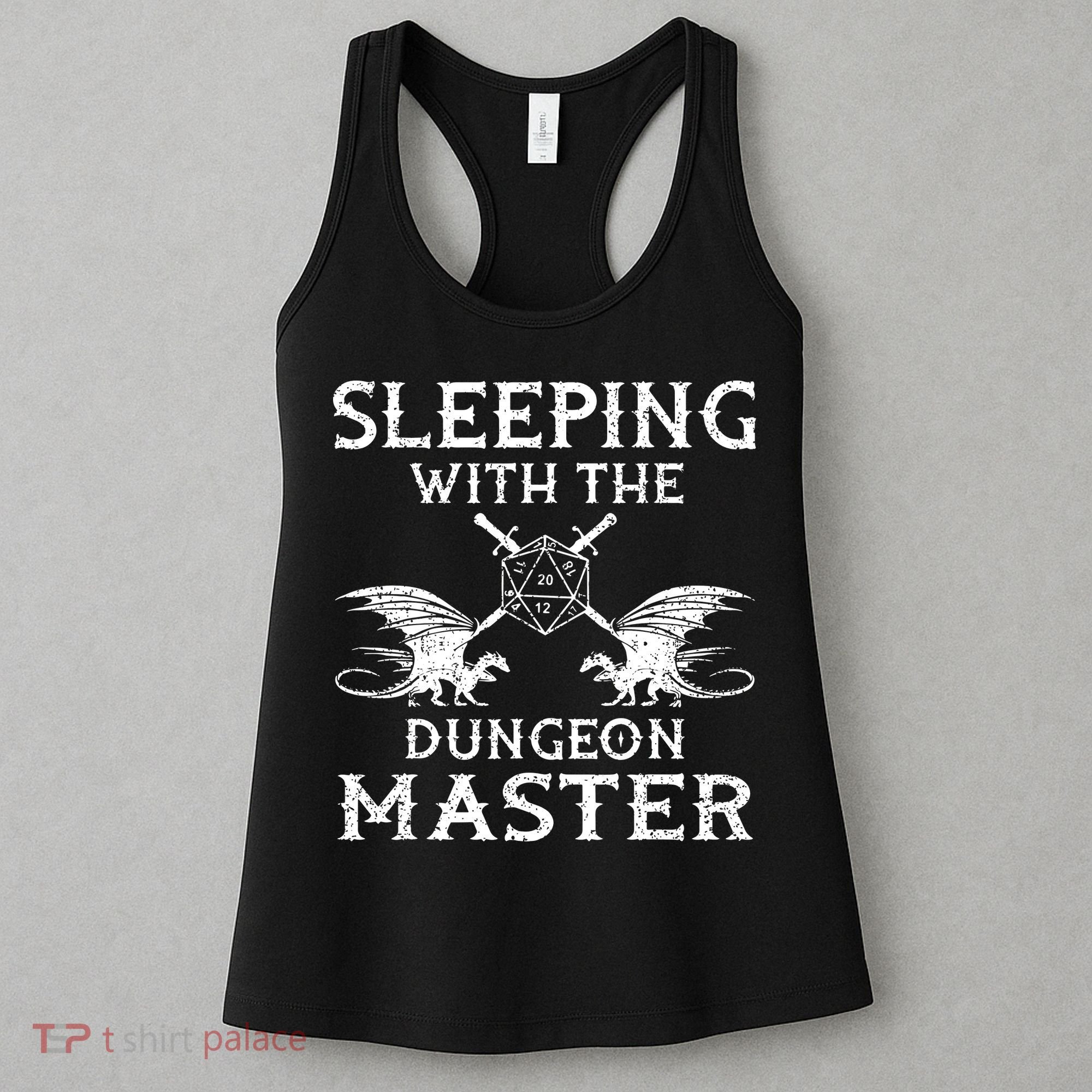 Sleeping With The Dungeon Dragons Master Funny Gamer RPG Women's Tank Top