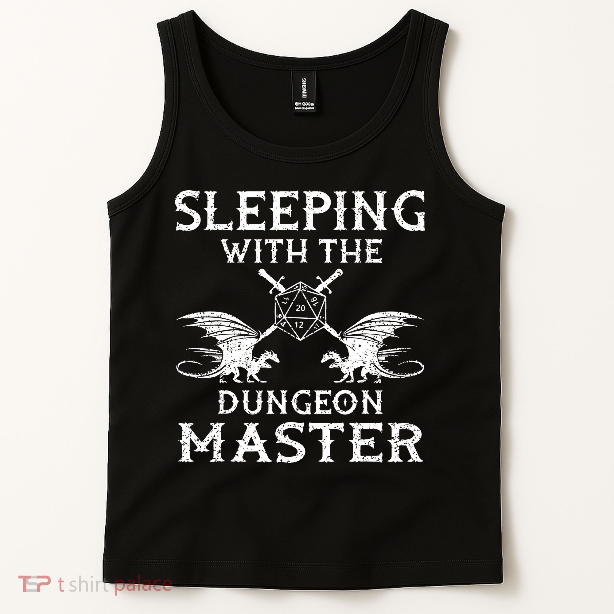 Sleeping With The Dungeon Dragons Master Funny Gamer RPG Tank Top