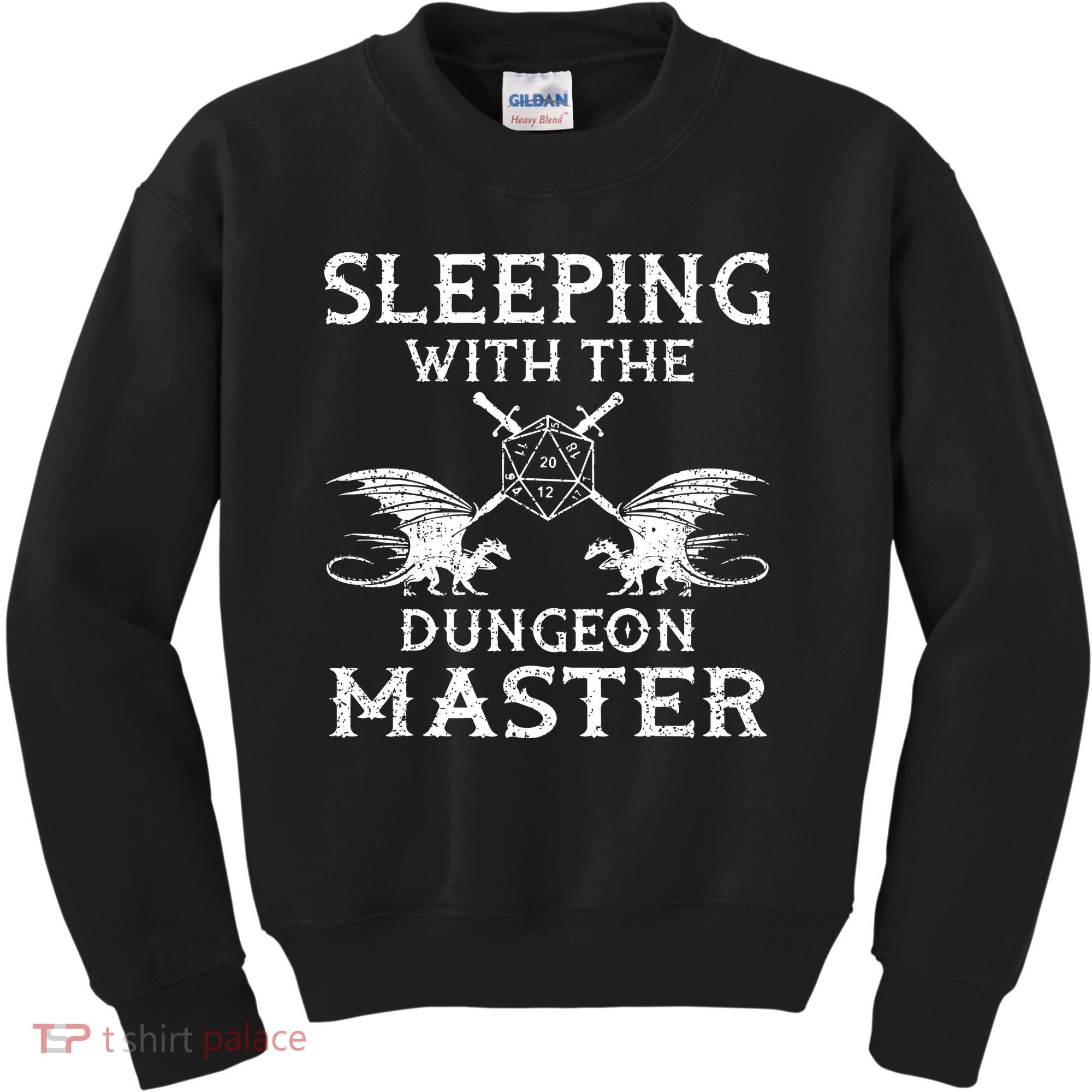 Sleeping With The Dungeon Dragons Master Funny Gamer RPG Kids Sweatshirt