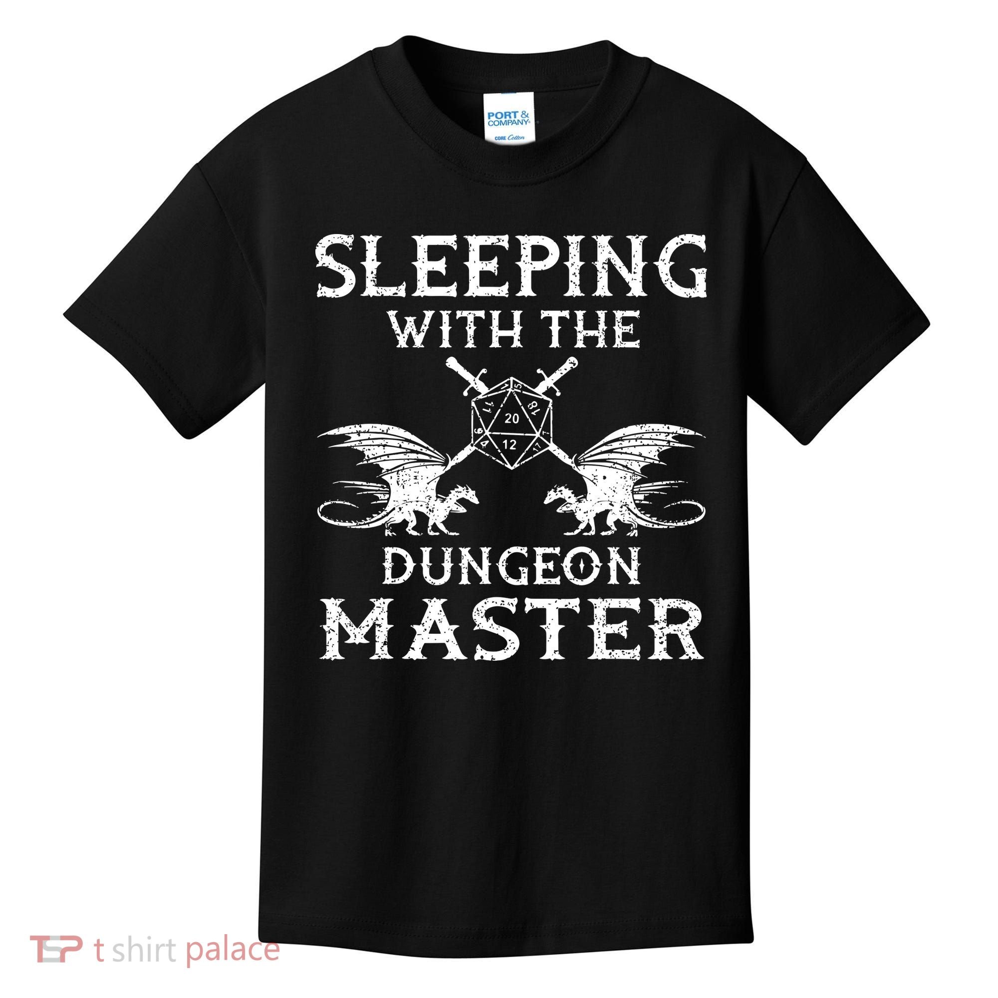 Sleeping With The Dungeon Dragons Master Funny Gamer RPG Kids T-Shirt