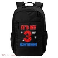Spider Web Three 3 Years Old ItS My 3rd Birthday Boy Party Backpack thumb 0