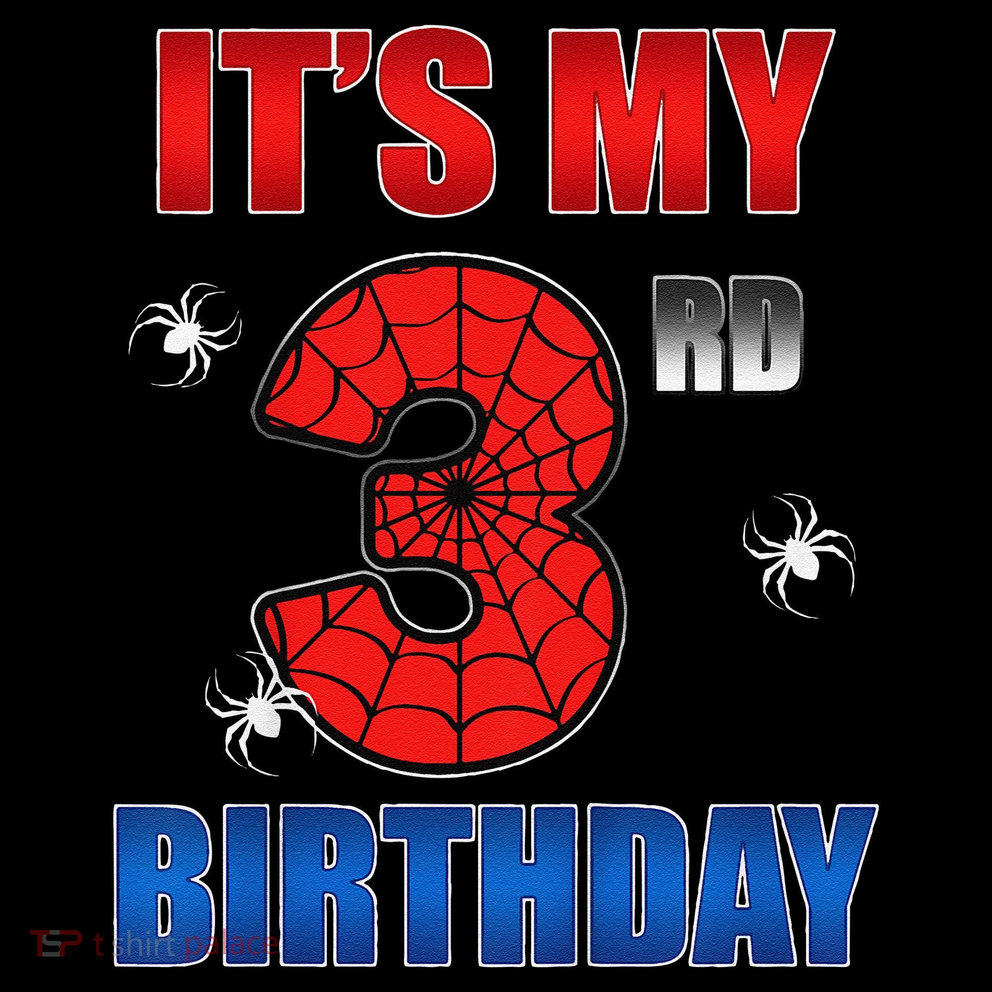 Spider Web Three 3 Years Old ItS My 3rd Birthday Boy Party Backpack