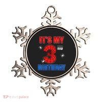 Spider Web Three 3 Years Old ItS My 3rd Birthday Boy Party Ornament thumb 0