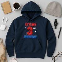 Spider Web Three 3 Years Old ItS My 3rd Birthday Boy Party Hoodie thumb 3