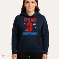 Spider Web Three 3 Years Old ItS My 3rd Birthday Boy Party Hoodie thumb 5