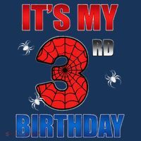 Spider Web Three 3 Years Old ItS My 3rd Birthday Boy Party Bucket Hat thumb 4
