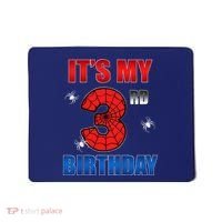 Spider Web Three 3 Years Old ItS My 3rd Birthday Boy Party Mousepad thumb 0