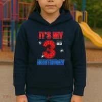 Spider Web Three 3 Years Old ItS My 3rd Birthday Boy Party Kids Hoodie thumb 3