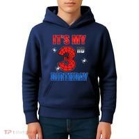 Spider Web Three 3 Years Old ItS My 3rd Birthday Boy Party Kids Hoodie thumb 4