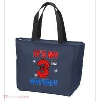 Spider Web Three 3 Years Old ItS My 3rd Birthday Boy Party Tote Bag thumb 3