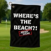Shore Wheres The Beach Golf Towel thumb 1