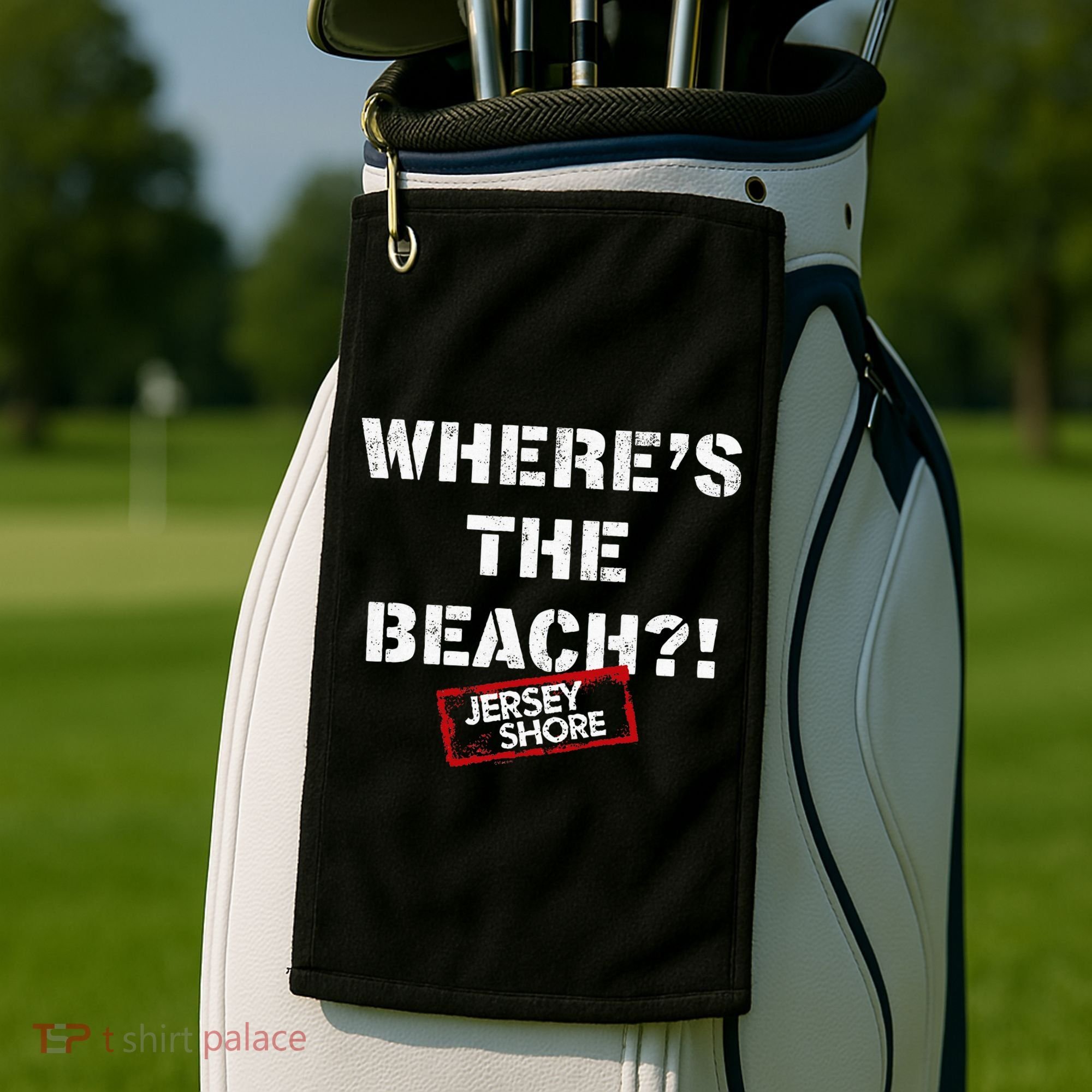 Shore Wheres The Beach Golf Towel