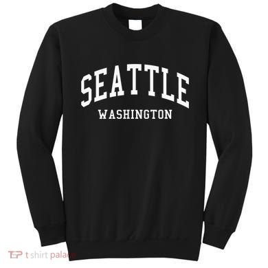 Seattle Washington Throwback Design Classic Sweatshirt