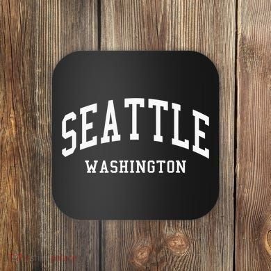 Seattle Washington Throwback Design Classic Coaster