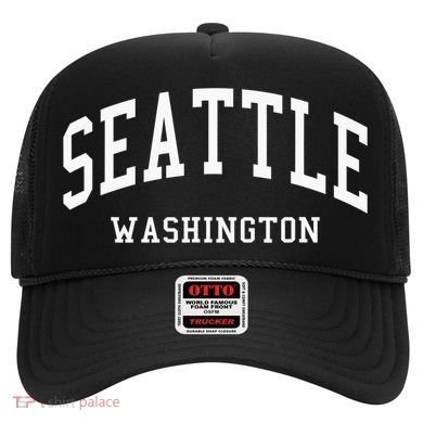 Seattle Washington Throwback Design Classic Hat