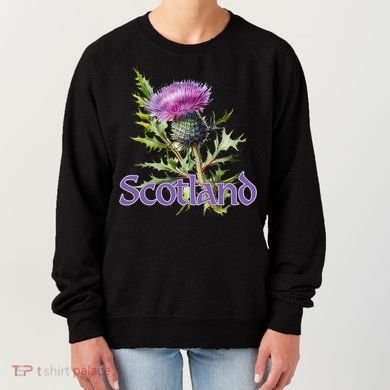 Scotland Watercolor Thistle Women's Sweatshirt