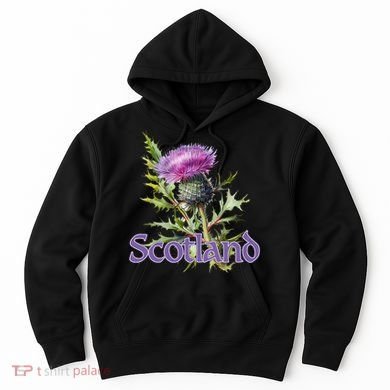 Scotland Watercolor Thistle Hoodie