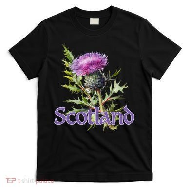 Scotland Watercolor Thistle T-Shirt