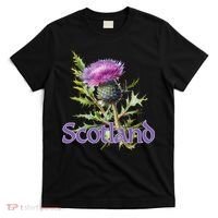 Scotland Watercolor Thistle T-Shirt thumb 0
