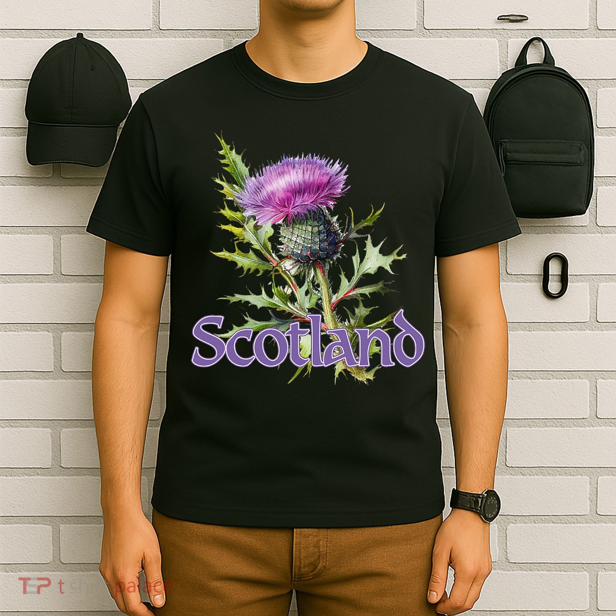 Scotland Watercolor Thistle T-Shirt