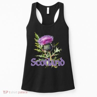 Scotland Watercolor Thistle Women's Tank Top