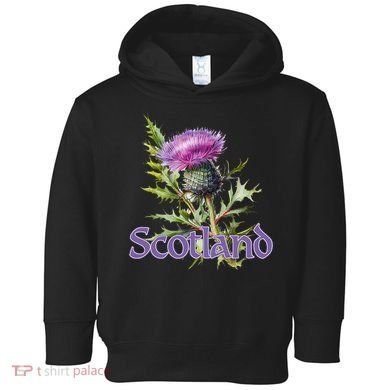 Scotland Watercolor Thistle Toddler Hoodie
