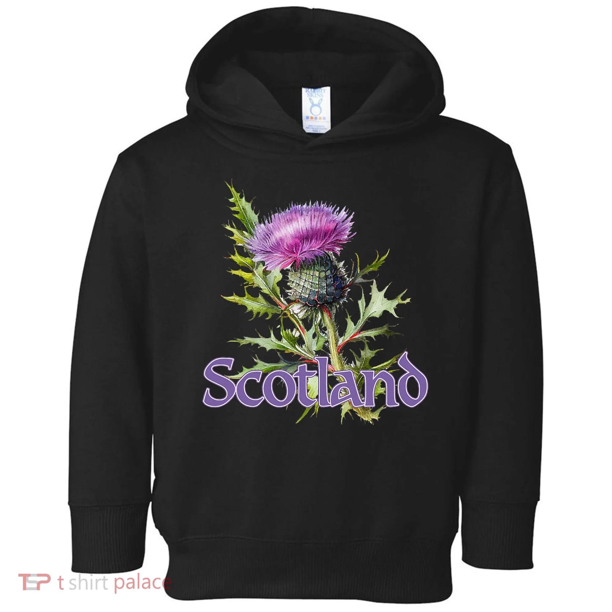Scotland Watercolor Thistle Toddler Hoodie