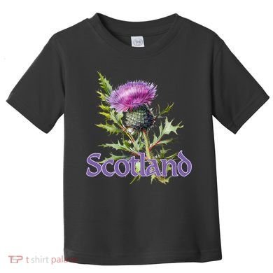 Scotland Watercolor Thistle Toddler T-Shirt