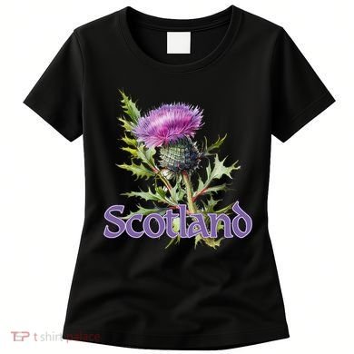 Scotland Watercolor Thistle Women's T-Shirt