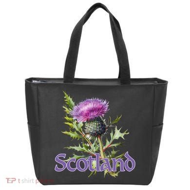 Scotland Watercolor Thistle Bag
