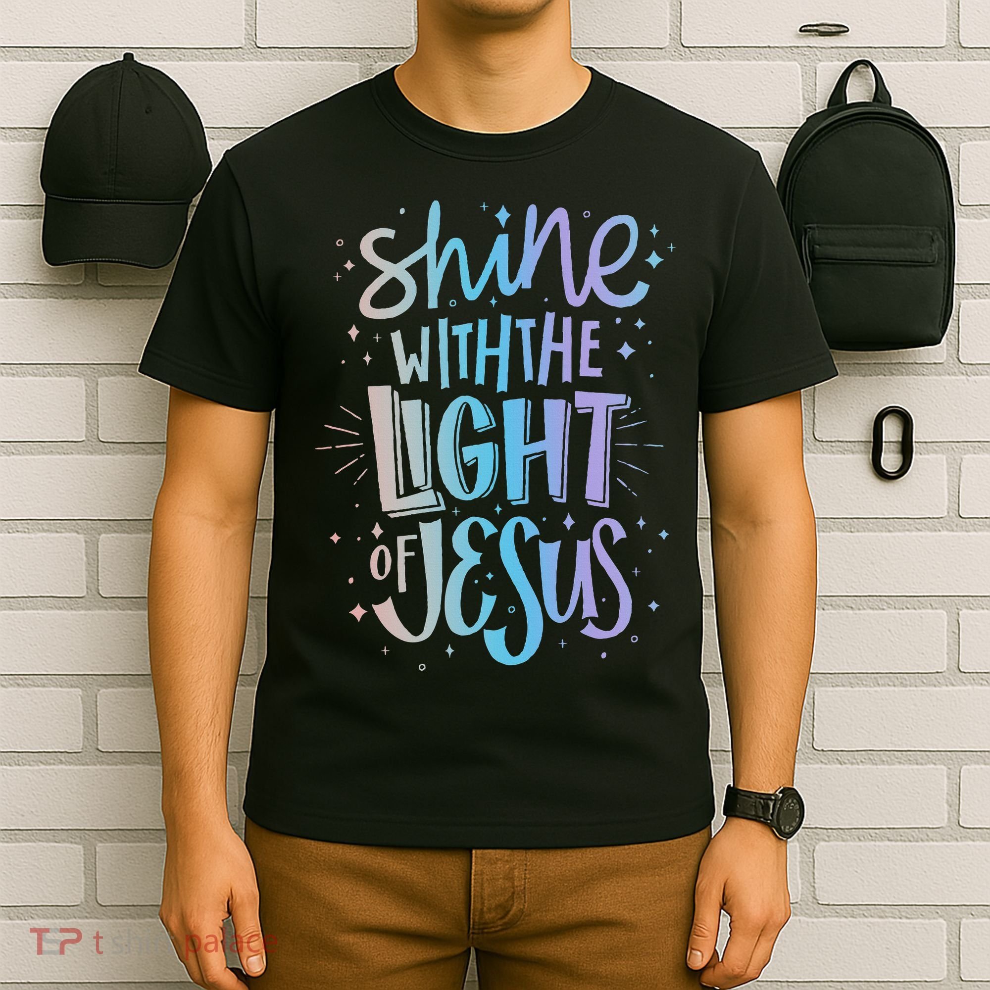Shine with the Light of Jesus Proud Christian T-Shirt