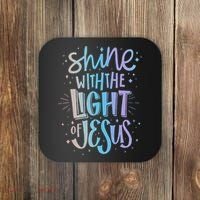Shine with the Light of Jesus Proud Christian Coaster thumb 0