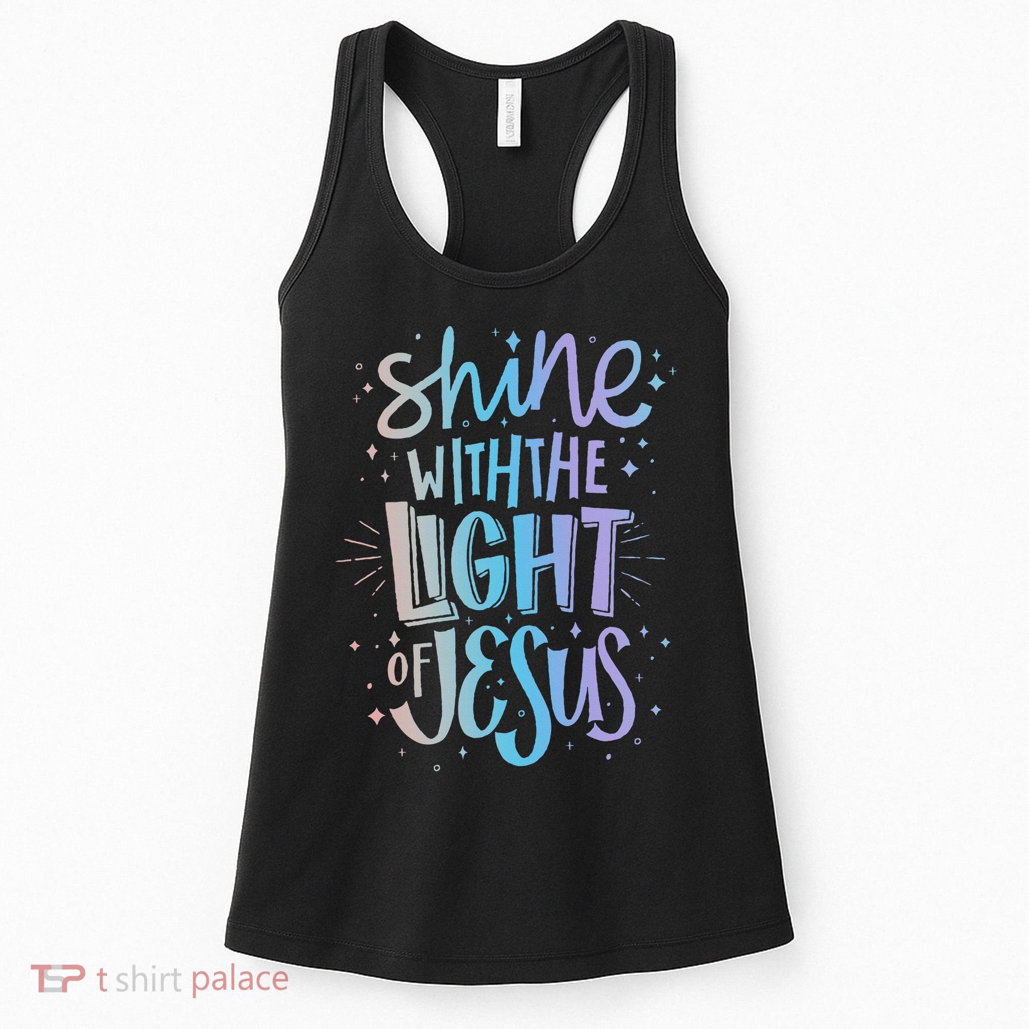 Shine with the Light of Jesus Proud Christian Women's Tank Top