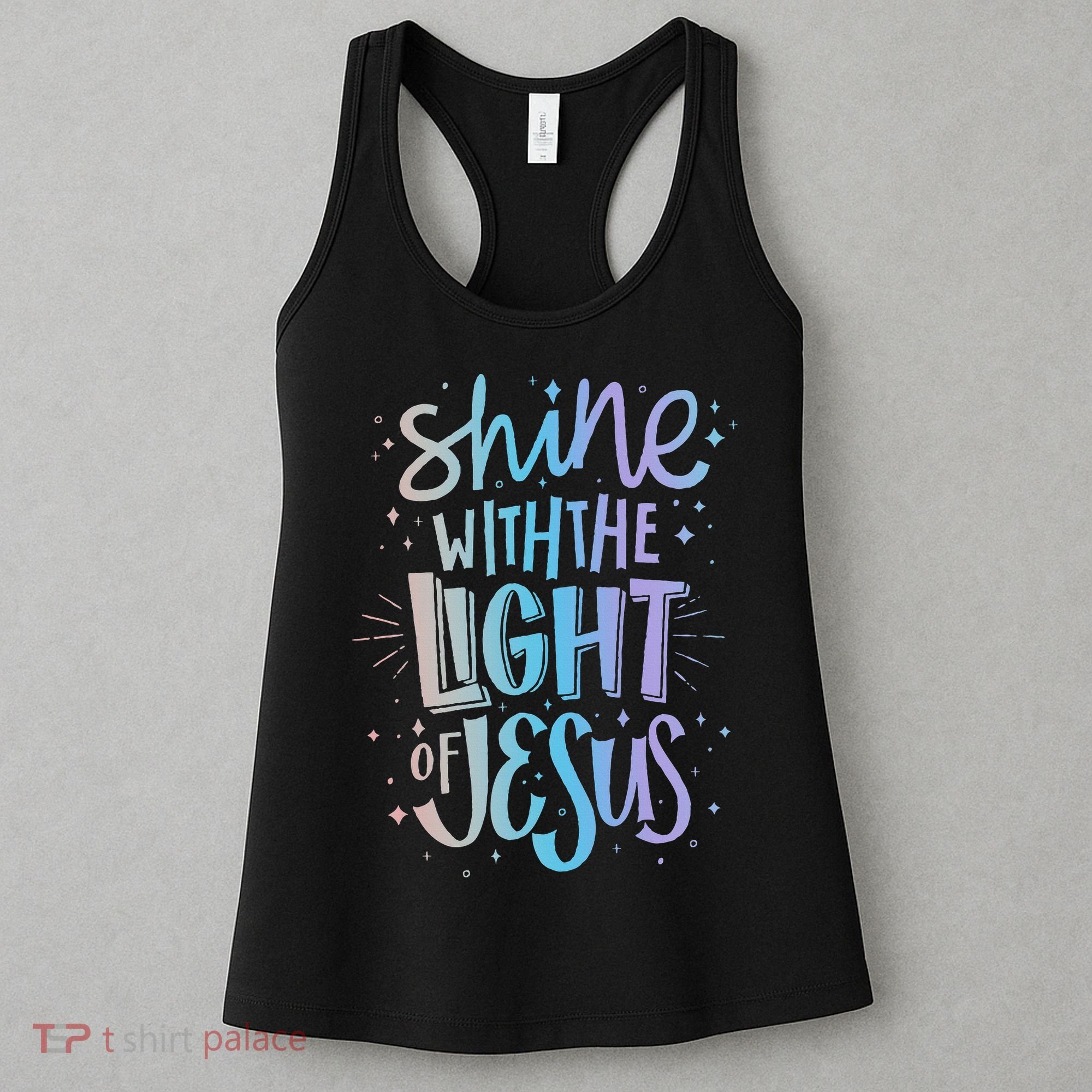 Shine with the Light of Jesus Proud Christian Women's Tank Top