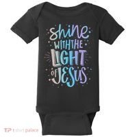 Shine with the Light of Jesus Proud Christian Baby Bodysuit thumb 0